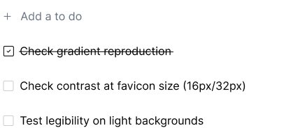 To-do's