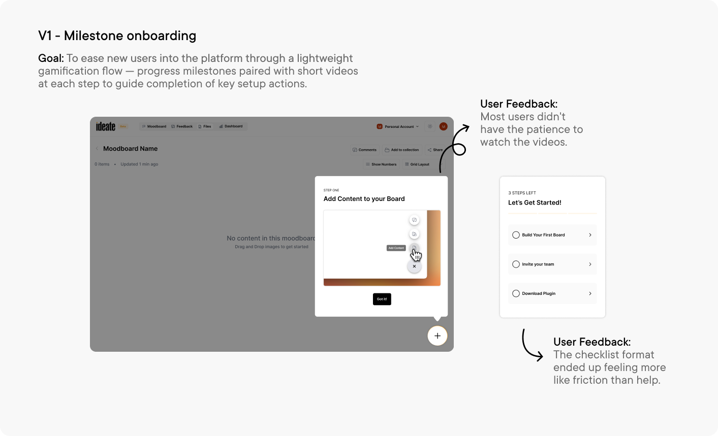 Onboarding iteration 1